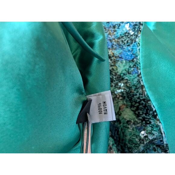 CDGNY by CD Greene Sequined Butterfly Mini Dress Size 4 Green $2250 #2J416 - Picture 10 of 11